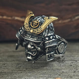 Japanese Samurai Helmet Sterling Silver Warrior Ring