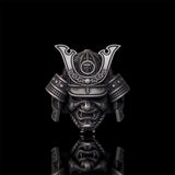 Japanese Samurai Helmet Sterling Silver Warrior Ring | Gthic.com