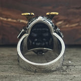 Japanese Samurai Helmet Sterling Silver Warrior Ring