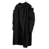 Japanese Style Hooded Solid Color Windbreaker Coat