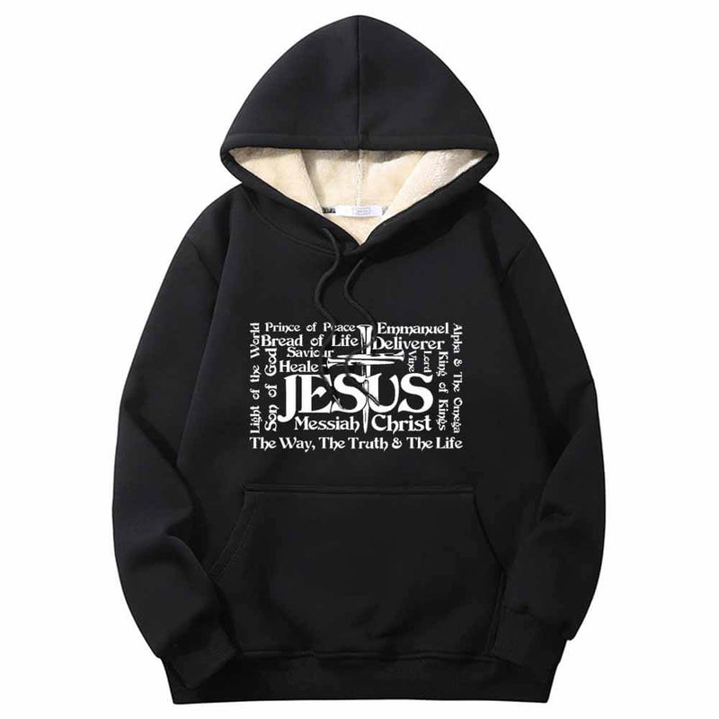 Jesus Cross Christian Crew Collar Hoodie 01 | Gthic.com