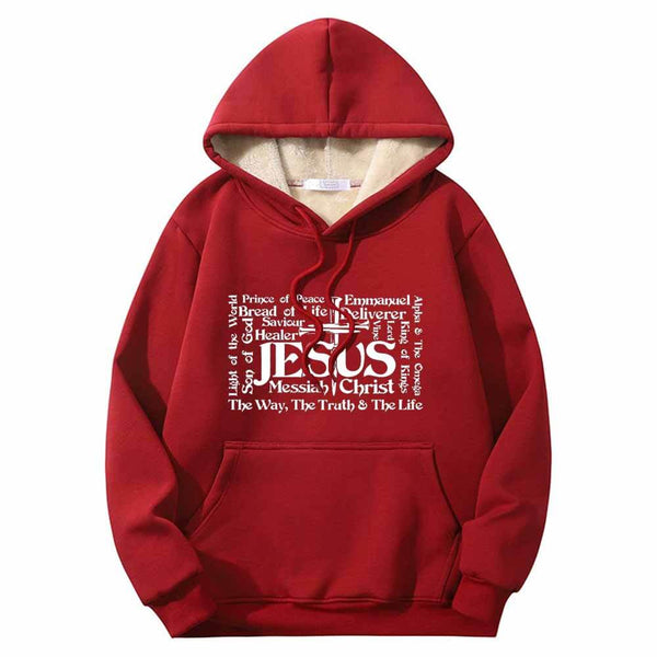 Jesus Cross Christian Crew Collar Hoodie 02 | Gthic.com