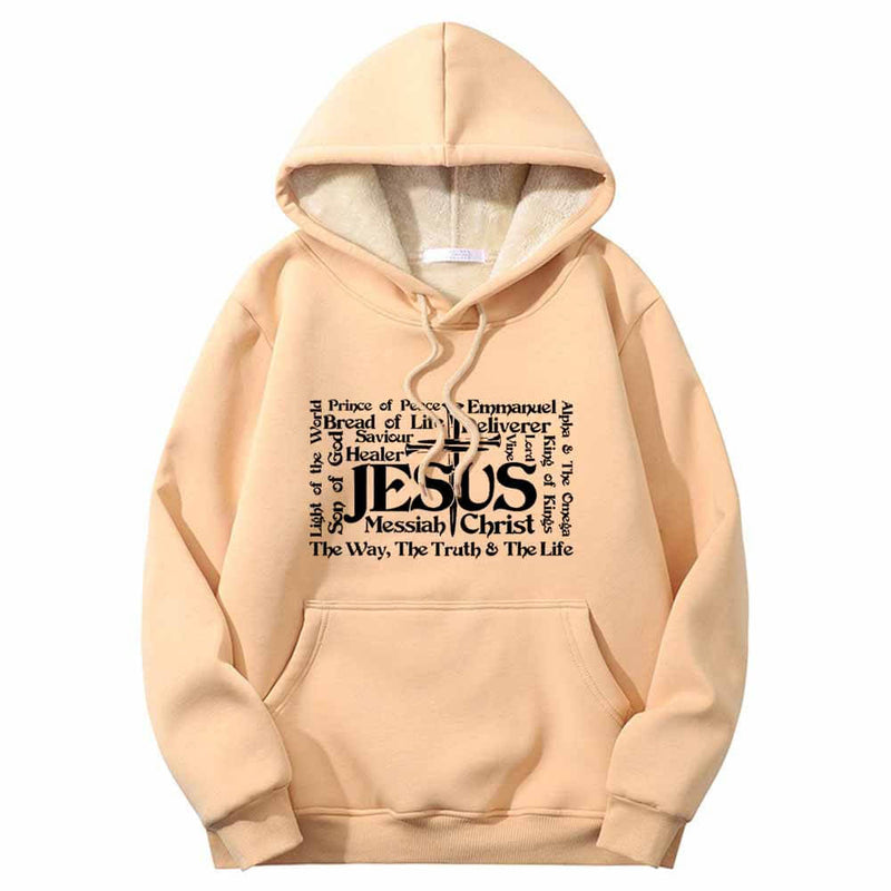 Jesus Cross Christian Crew Collar Hoodie