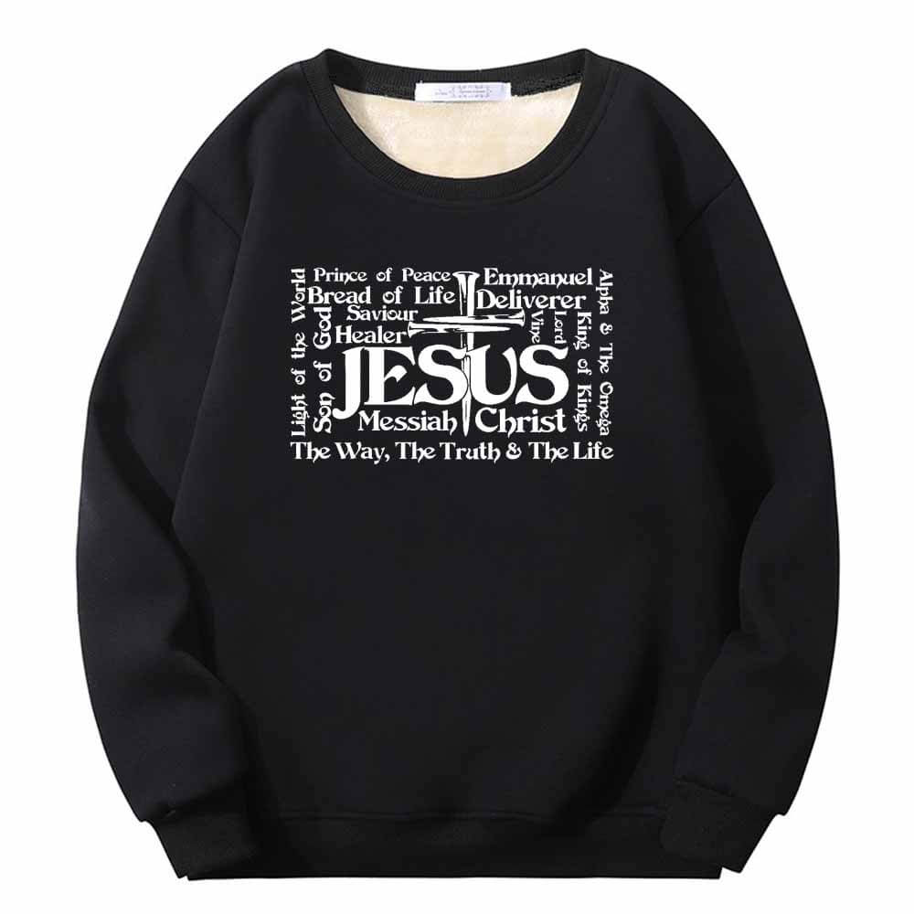 Jesus Cross Christian Crew Collar Sweatshirt 01 | Gthic.com