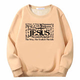 Jesus Cross Christian Crew Collar Sweatshirt