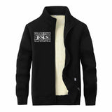 Jesus Cross Christian Stand Collar Zip Cardigan 01 | Gthic.com