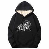 Jesus Wearing Sunglasses Crew Collar Hoodie 01 | Gthic.com