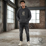 Just A Dad Skeleton Milk Carton Vintage Washed Hoodie | Gthic.com