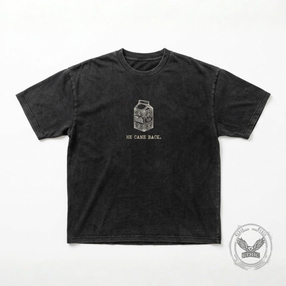 Just A Dad Skeleton Milk Carton Vintage Washed T-shirt | Gthic.com