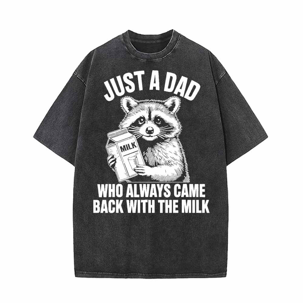 Just A Dad Who Vintage Washed T-shirt | Gthic.com