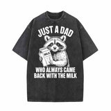 Just A Dad Who Vintage Washed T-shirt | Gthic.com