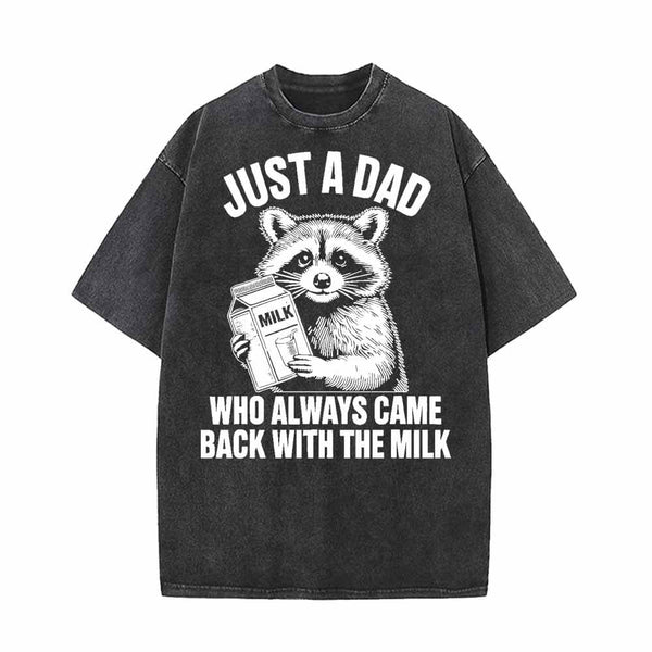 Just A Dad Who Vintage Washed T-shirt | Gthic.com