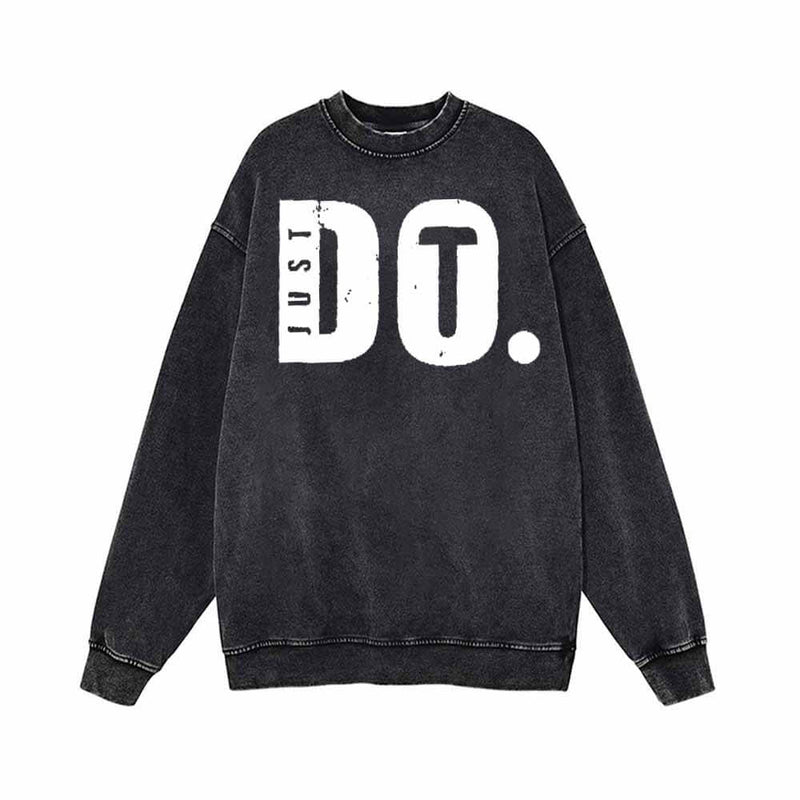 Just Do It Vintage Washed Hoodie Sweatshirt  | Gthic.com