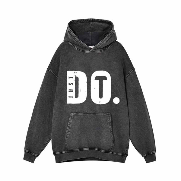 Just Do It Vintage Washed Hoodie Sweatshirt  | Gthic.com