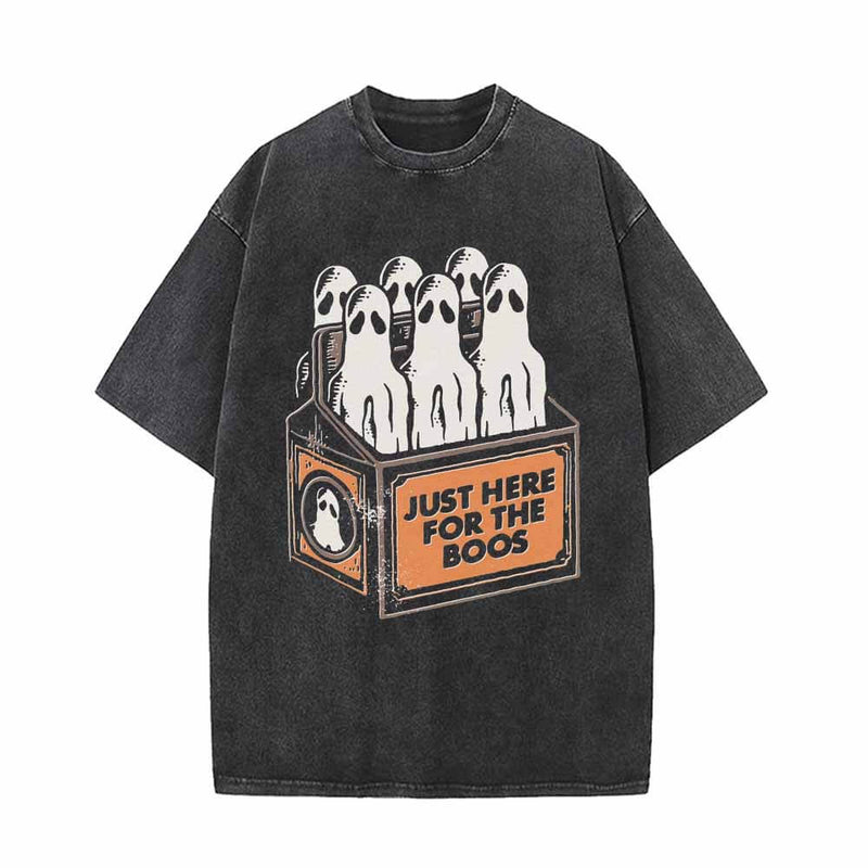 Just Here For The Boos Vintage Washed T-shirt | Gthic.com