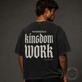 Kingdom Work Gothic Christian Vintage Washed T-shirt | Gthic.com