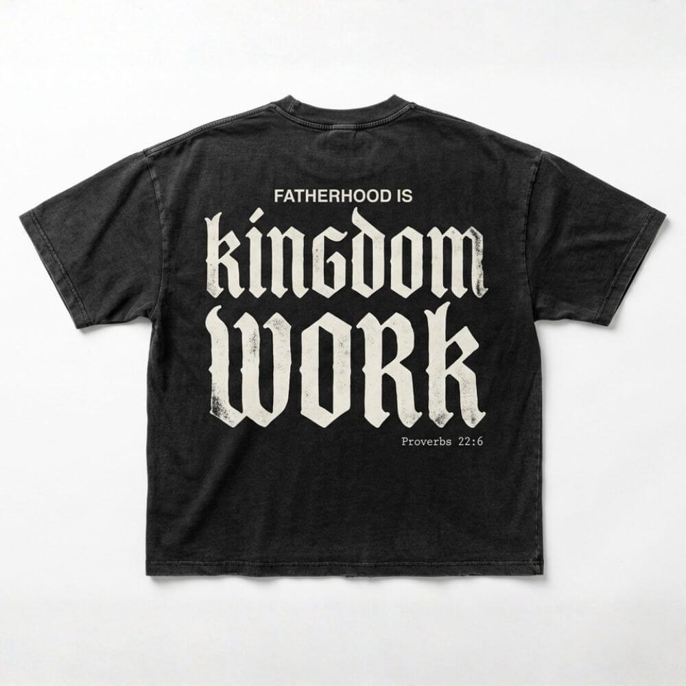 Kingdom Work Gothic Christian Vintage Washed T-shirt | Gthic.com