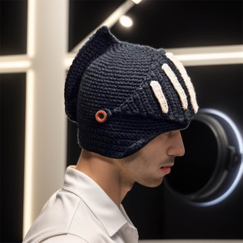 Knight Helmet Knitted Balaclava Hat | Gthic.com