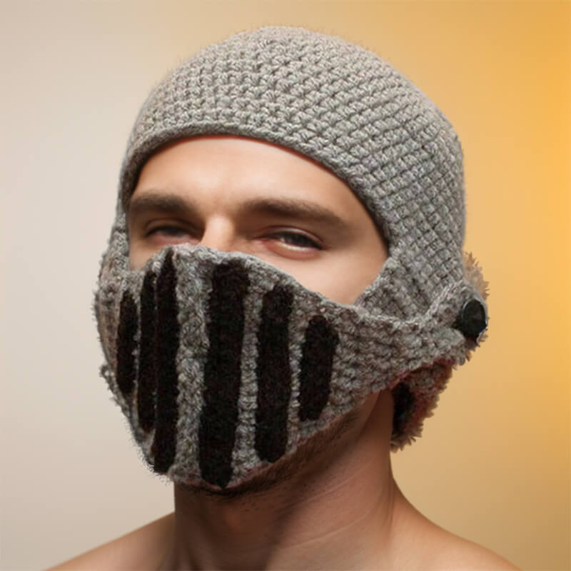 Knight Helmet Knitted Balaclava Hat | Gthic.com