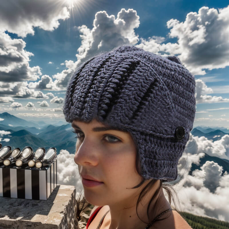 Knight Helmet Knitted Balaclava Hat | Gthic.com