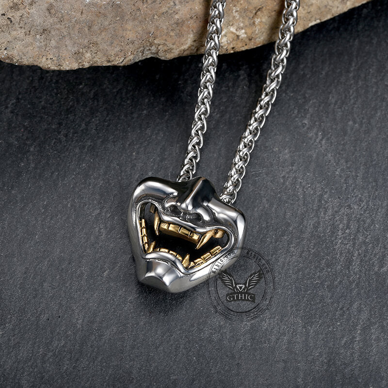 Kobe Japan Fangs Ghost Stainless Steel Pendant | Gthic.com