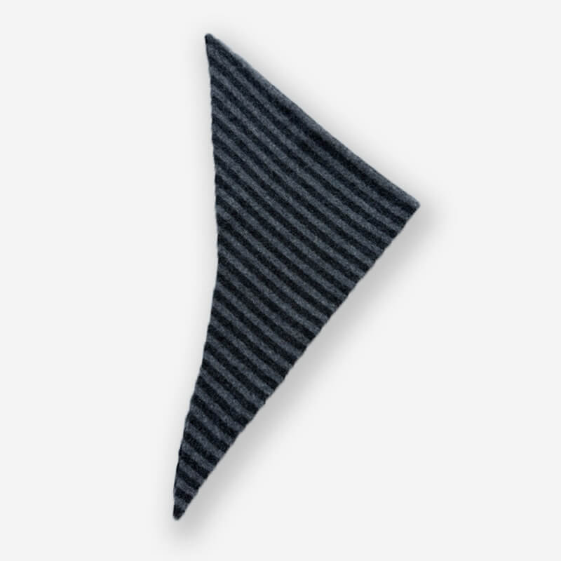 Korean Striped Wool Small Triangular Headscarf