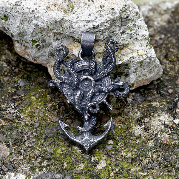 Kraken Octopus Stainless Steel Marine Pendant | Gthic.com