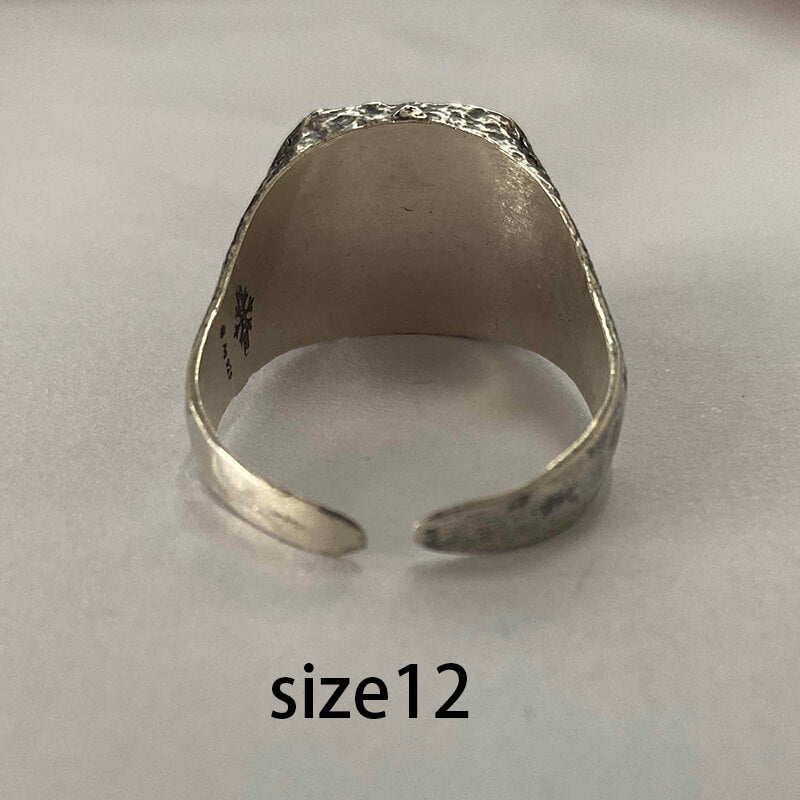 Mandalorianer-Symbol-Totenkopf-Ring aus Sterlingsilber