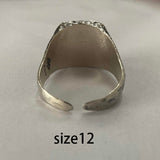 Viking Vegvisir Runes Sterling Silver Inlaid Brass Open Ring