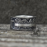 Last Supper Cross Sterling Silver Christian Ring