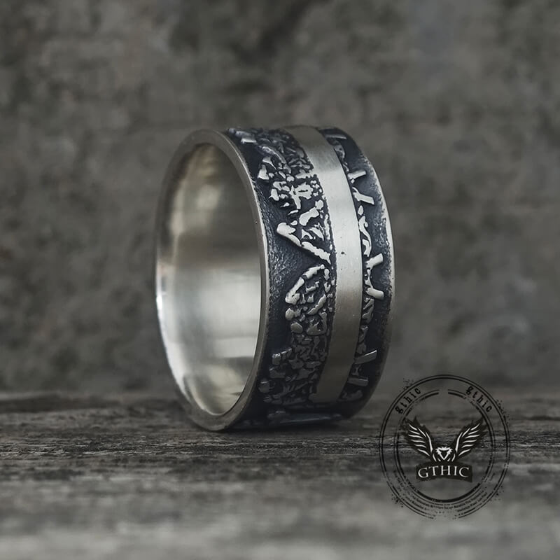 Last Supper Cross Sterling Silver Christian Ring