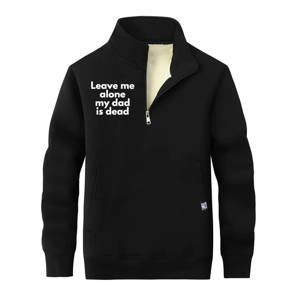 Leave Me Alone Collar Zip Sweatshirt | Gthic.com