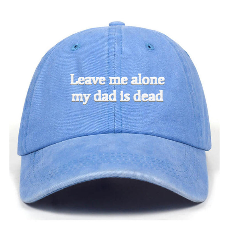 Leave me alone Vintage Washed Baseball Cap | Gthic.com