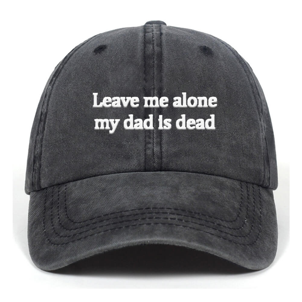 Leave me alone Vintage Washed Baseball Cap | Gthic.com