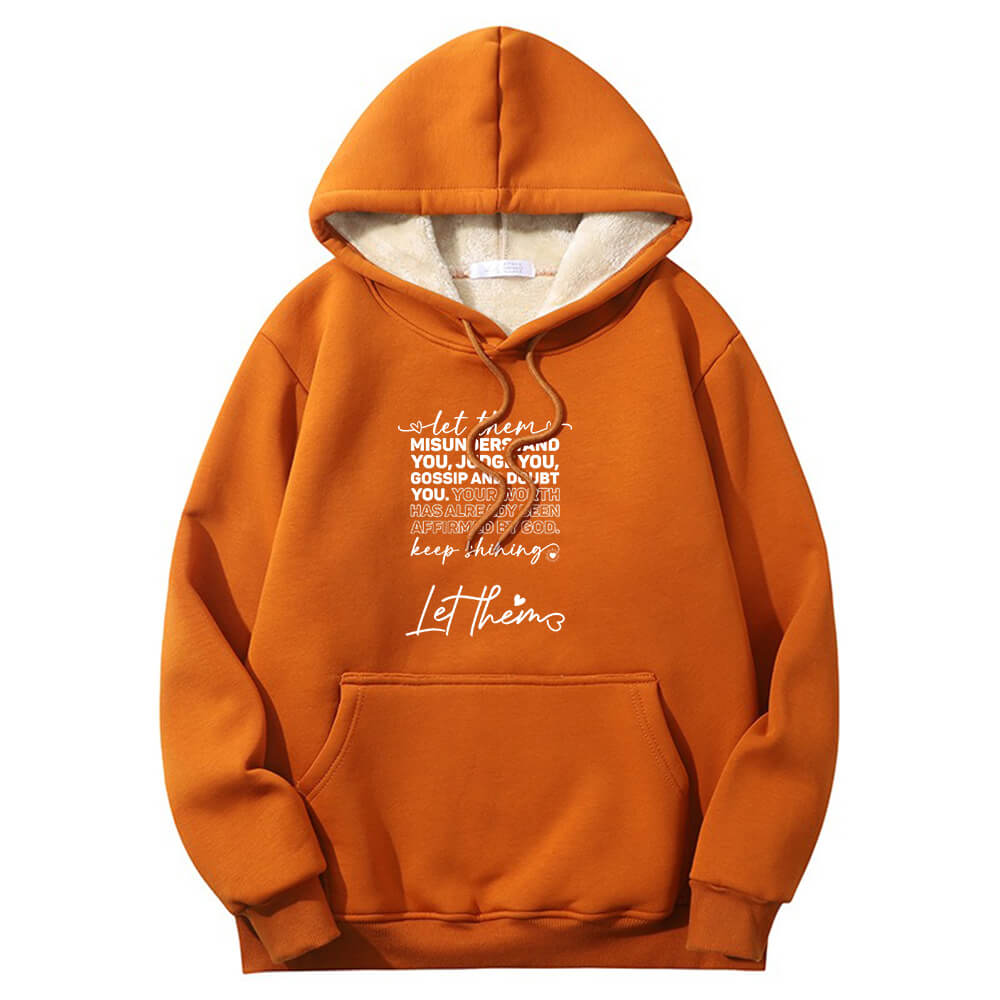 Let Them Misunderstand You Fleece Sherpa Crew Collar Hoodie