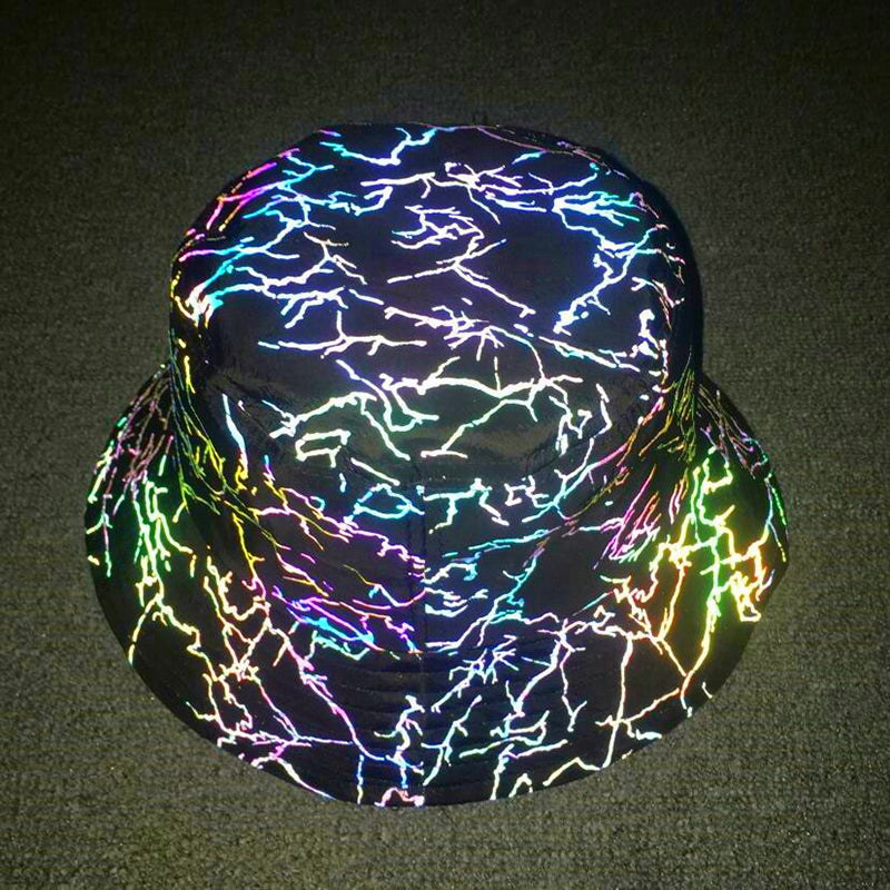Lightning Colorful Pattern Reflective Bucket Hat | Gthic.com
