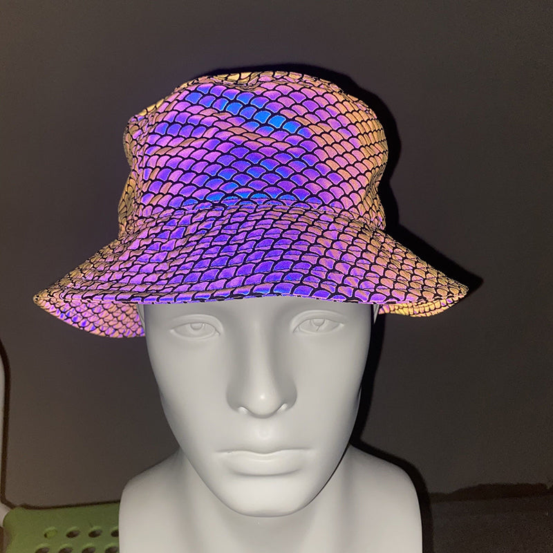 Lightning Colorful Pattern Reflective Bucket Hat | Gthic.com