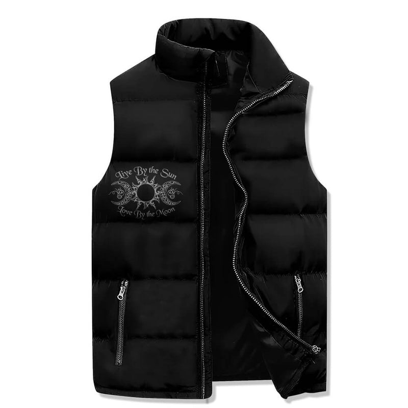 Live By The Sun Casual Zip Warm Vest Top 01 | Gthic.com