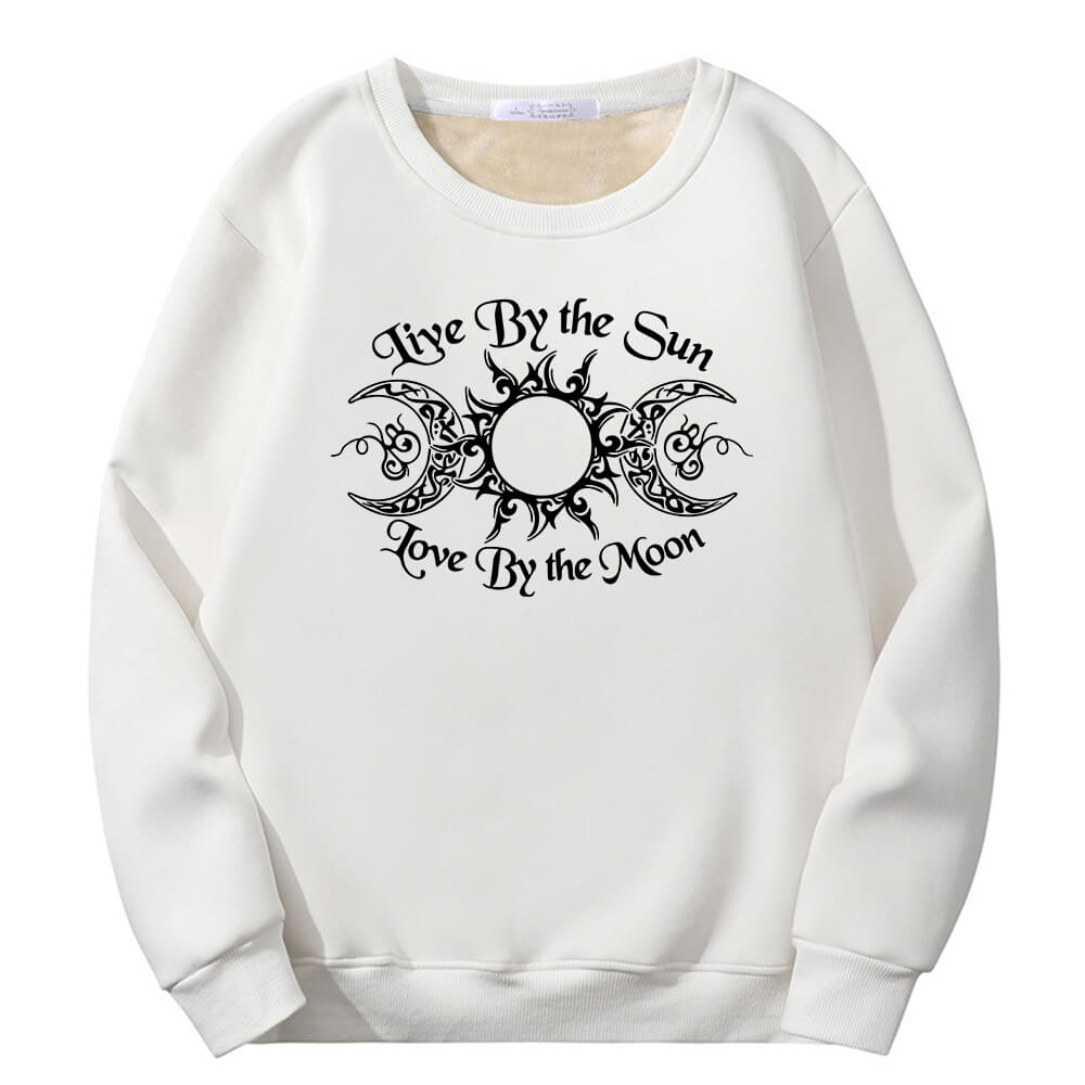 Live By The Sun Fleece Sherpa Crew Collar Sweatshirt