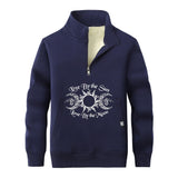 Live By The Sun Stand Collar Zip Sweatshirt