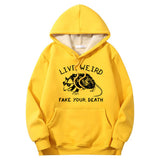 Live Weird Fake Your Death Rat Crew Collar Hoodie