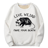 Live Weird Fake Your Death Rat Crew Collar Sweatshirt