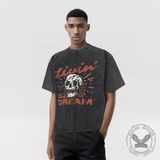 Living the Dream Skull Short Sleeve T-shirt | Gthic.com