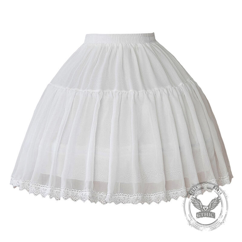 Lolita Adjustable Short Soft Tulle Fishbone Petticoat | Gthic.com