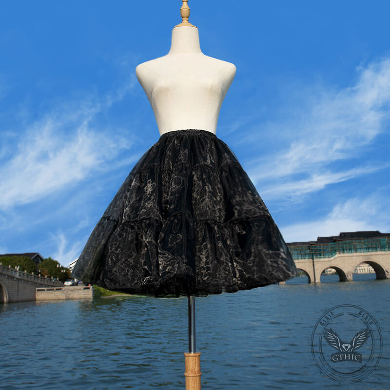 Lolita Boneless Four-Layer Puffy Organza Petticoat