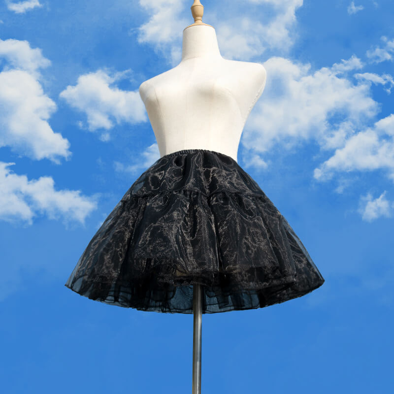 Lolita Boneless Four-Layer Puffy Organza Petticoat