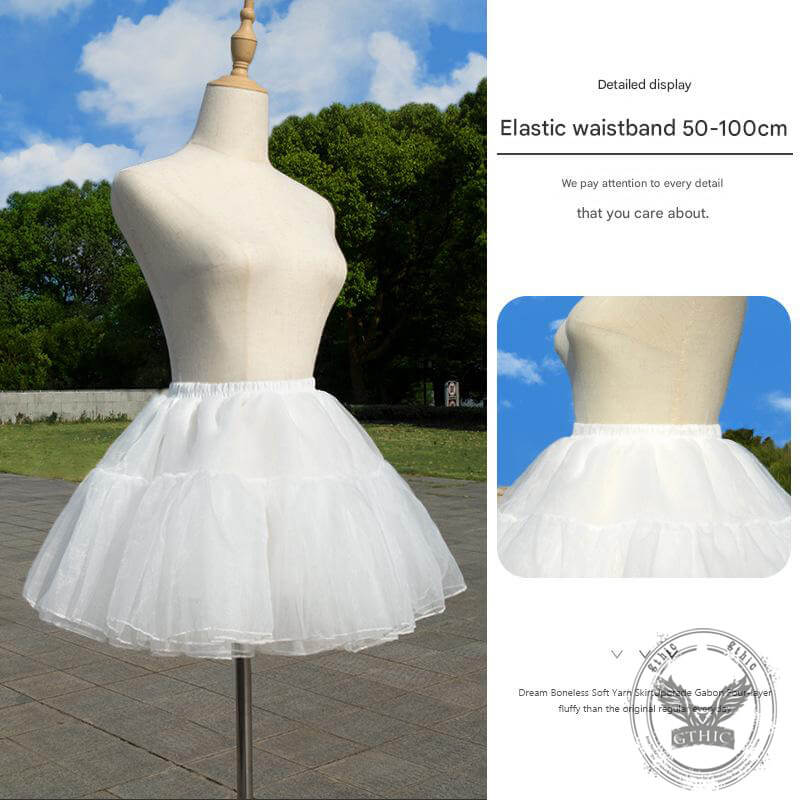 Lolita Boneless Four-Layer Puffy Organza Petticoat