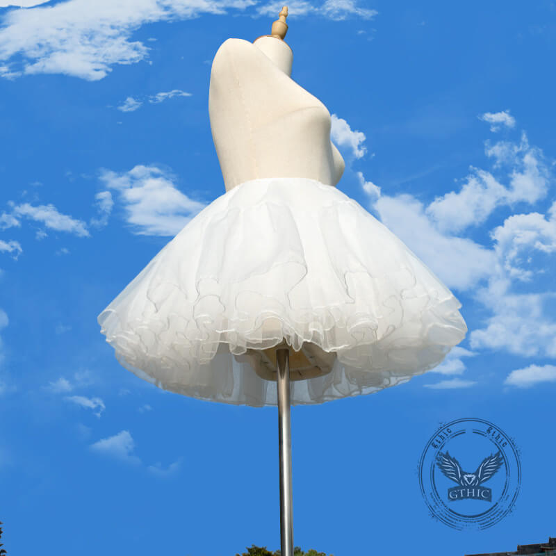Lolita Boneless Four-Layer Puffy Organza Petticoat