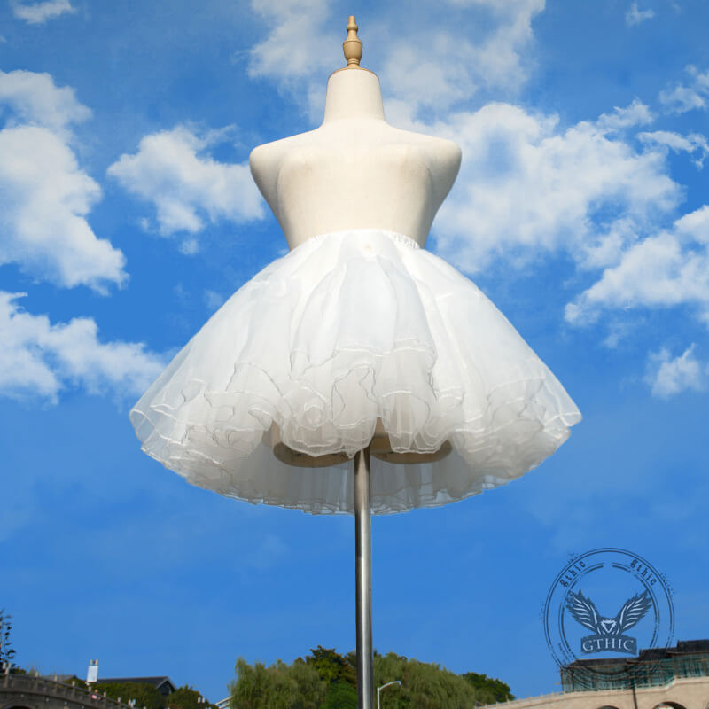 Lolita Boneless Four-Layer Puffy Organza Petticoat