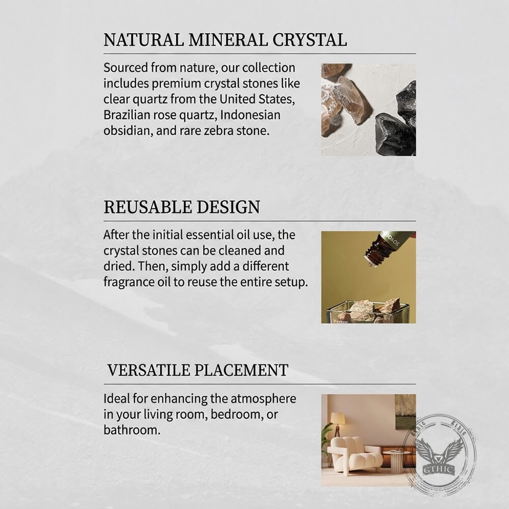 Long-Lasting Scent Crystal Stone Aromatherapy Cup Figurine